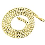 10K Yellow Gold Solid Italy Cuban Chain - 22 Inches Long 6.5 mm Wide 2