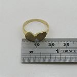 10K Yellow Gold womens dual heart ring ASVJ28 4