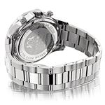 Mens Real Diamond Watch by Luxurman Liberty 0.2ct Swiss Movement Steel Band 2