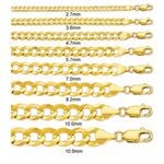 "14k Real Yellow Gold Comfort Cuban Curb Chain 5.7MM Sizes: 20""