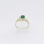 10k Yellow Gold Syntetic green gemstone ring ajr51 Size: 7.25 2