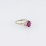 10k Yellow Gold Syntetic purple gemstone ring ajr55 Size: 6.75 4