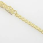 Women 10k Yellow Gold link vintage style bracelet 7.25 inches long and 10mm wide 4