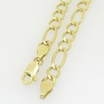 10K Yellow Gold figaro open link chain GC87 4