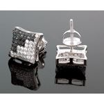 Sterling Silver Unisex Fashion Hand Set Stud Earrings Me0216d 2