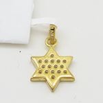 Womens Yellow star of david cz pendant Silver30 4