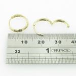 womens bp46 fancy earrings 14K yellow gold italian ball stud huggie hoop 4