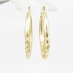 10k Yellow Gold earrings Crest hoop AGBE3 2
