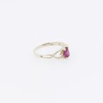 10k Yellow Gold Syntetic red gemstone ring ajjr44 Size: 3 4