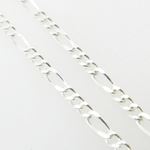 Silver Figaro link chain Necklace BDC71 2