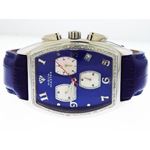 New Men's 1.00Ct Blue Face Diamond Watch-2