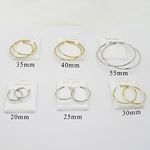 14k Yellow Gold Hoop Endless Earrings Sizes 10 12 14 16 18 21 MM (30 Millimeters) 2