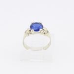 10k Yellow Gold Syntetic blue gemstone ring ajjr46 Size: 2 2