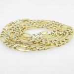 10K Yellow Gold diamond cut figaro chain GC113 2