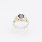 10k Yellow Gold Syntetic purple gemstone ring ajjr60 Size: 2.75 2