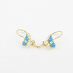 14K Yellow gold Butterfly hoop earrings for Children/Kids web73 2