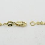 "14K Yellow gold moon cut bead link chain 24"" Long 2MM Wide MLC17 4"