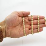 "Mens 10k Yellow Gold rope chain ELNC21 26"" long and 5mm wide 4"