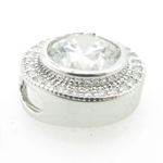 Ladies .925 Italian Sterling Silver round pendant 11.5mm 2