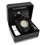 LUXURMAN Watches Mens Black Diamond Watch 2.25Ct-4