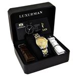 Tribeca Ladies 18k White Yellow Gold Plated Two-Tone Diamond Watch by Luxurman 4