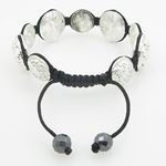 White Greek style medusa string bracelet beaded macrame jewelry fashion bead 4