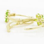 14K Yellow gold Flower cz hoop earrings for Children/Kids web349 4