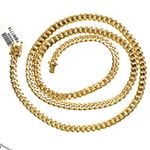 "14K YELLOW Gold MIAMI CUBAN SOLID CHAIN - 32"" Long 7.2X2.5MM Wide 2"