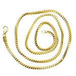 14K YELLOW Gold SOLID FRANCO Chain - 22 Inches Long 2.5MM Wide 2