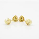 14K Yellow gold Heart cz stud earrings for Children/Kids web481 4