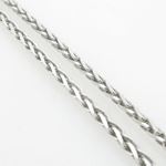 Mens .925 Italian Sterling Silver Wheat Link Chain Length - 30 inches Width - 2.5mm 4