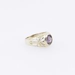 10k Yellow Gold Syntetic purple gemstone ring ajjr81 Size: 2.25 4