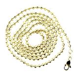 14K YELLOW Gold SOLID MOON CUT Chain - 24 Inches Long 2.5MM Wide 2