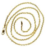 14K YELLOW Gold SOLID CABLE-DIA CUT Chain - 20 Inches Long 2.4MM Wide 2