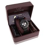 Mens Midsize Black Genuine Diamond Watch 0.55ct Chronograph by Centorum 4