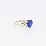 10k Yellow Gold Syntetic blue gemstone ring ajr16 Size: 1.5 4