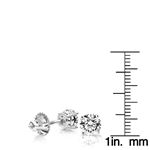 Ladies Unique Platinum Natural Diamond Studs Ear-4