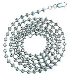 "10K WHITE Gold MOON CUT SOLID CHAIN - 30"" Long 5.00MM Wide 2"