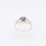 10k Yellow Gold Syntetic purple gemstone ring ajjr70 Size: 2.5 2