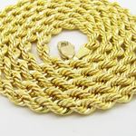 Mens 10k Yellow Gold rope chain ELNC14 22 inch long and 3mm wide 2