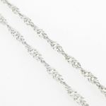 Ladies .925 Italian Sterling Silver Twisted Singapore Link Chain Length - 20 inches Width - 2mm 4