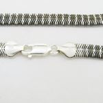 Womens Sterling silver White skinny snake bracelet 2