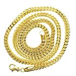 10K YELLOW Gold HOLLOW FRANCO Chain - 26 Inches Long 4.5MM Wide 2