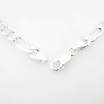 Silver Figaro link chain Necklace BDC79 4