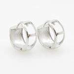 womens bp45 fancy earrings 14K white gold italian ball stud huggie hoop 4