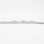 Womens Sterling silver Leaf link bracelet 4