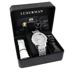 Iced Outlarge Mens Genuine Diamond Raptor Watch by LUXURMAN 1 Carat MOP Subdials 4