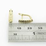 womens bp100 fancy earrings 14K yellow gold italian ball stud huggie hoop 4