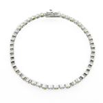 Ladies .925 Italian Sterling Silver white and yellow cz bracelet 2