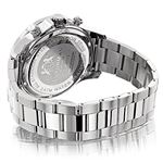 Luxurman Liberty Mens Real Diamond Watches: White Gold Plated Diamond Watch 2ct 2